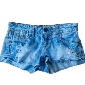 Wallflower Denim Women’s Ripped Distressed Shorts